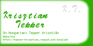 krisztian tepper business card